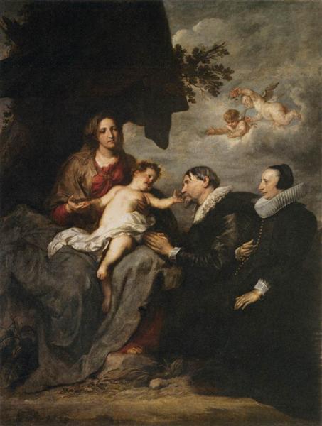 Дева Мария с донаторами, c.1630 - Антонис ван Дейк