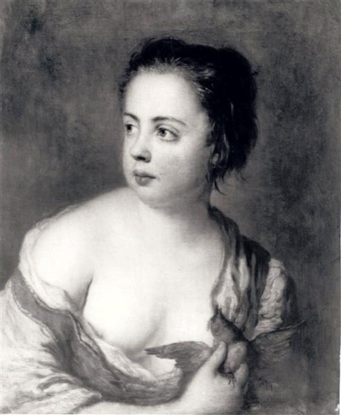 Girl with a Dove, 1754 - Антуан Пэн