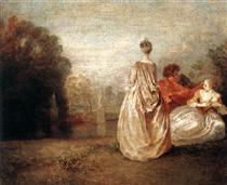 Les Deux Cousines - Antoine Watteau