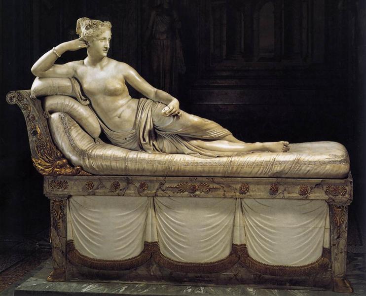 Paolina Borghese as Venus Victrix, 1808 - Анто́нио Кано́ва