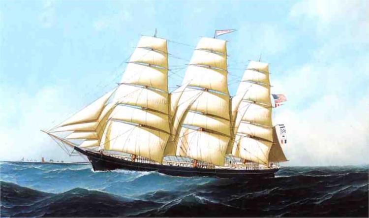 The Clipper Ship 'Triumphant' - Antonio Jacobsen