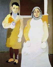 The Artist and His Mother - Arshile Gorky