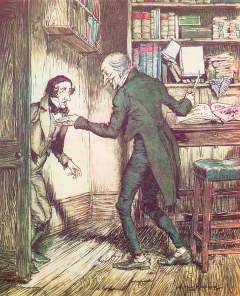 Now, I'll tell you what, my friend, said Scrooge. I am not going to stand this sort of thing any longer - Arthur Rackham