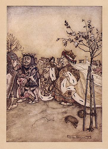 The Queen never left off quarrelling with the other players, and shouting 'Off with his head!' or, 'Off with her head!' - Arthur Rackham