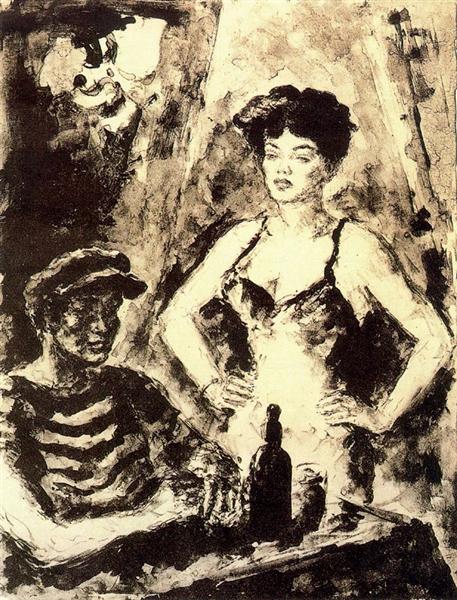 Sailor with woman, 1951 - Артуро Соуто