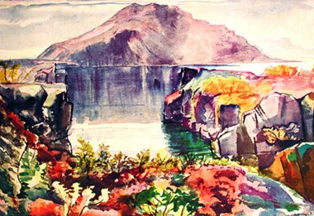 Lava Gorge at Thingvellir, Autumn, 1947 - Асгримур Йонссон
