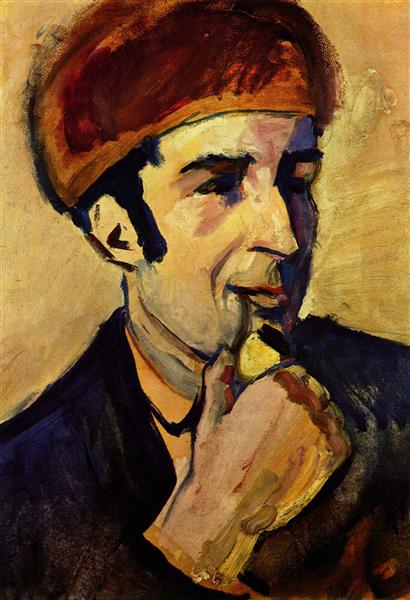 Portrait of Franz Marc, 1910 - Август Маке
