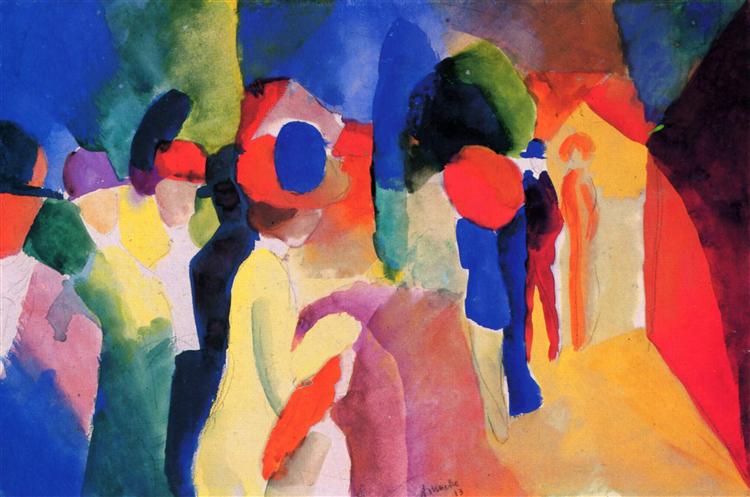 Woman with a Yellow Jacket, 1913 - August Macke