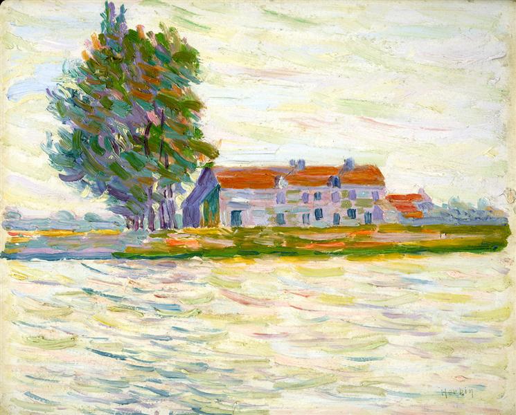 Maison au bord du Fleuve, 1906 - Auguste Herbin