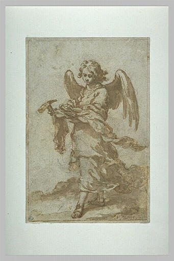 Angel holding a hammer and nails, 1660 - Бартоломео Естебан Мурільйо