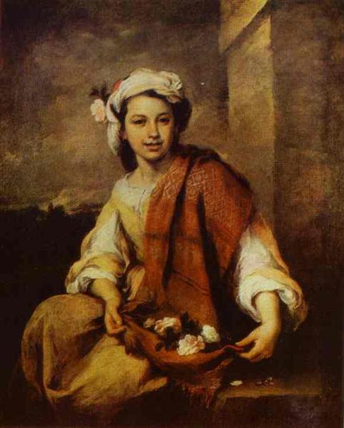 Flower Seller, c.1668 - 1670 - 巴托洛梅·埃斯特萬·牟利羅