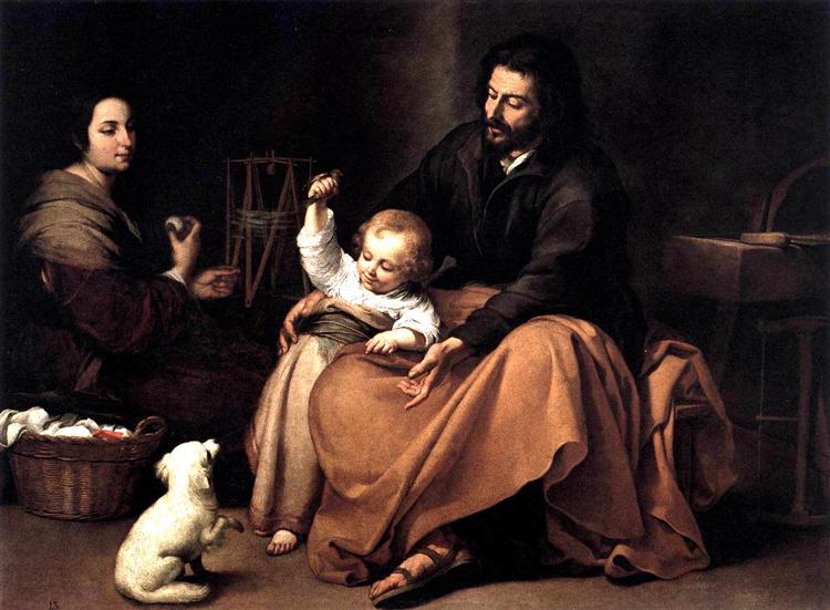 The Holy Family with the Little Bird, c.1650 - Bartolome Esteban Murillo