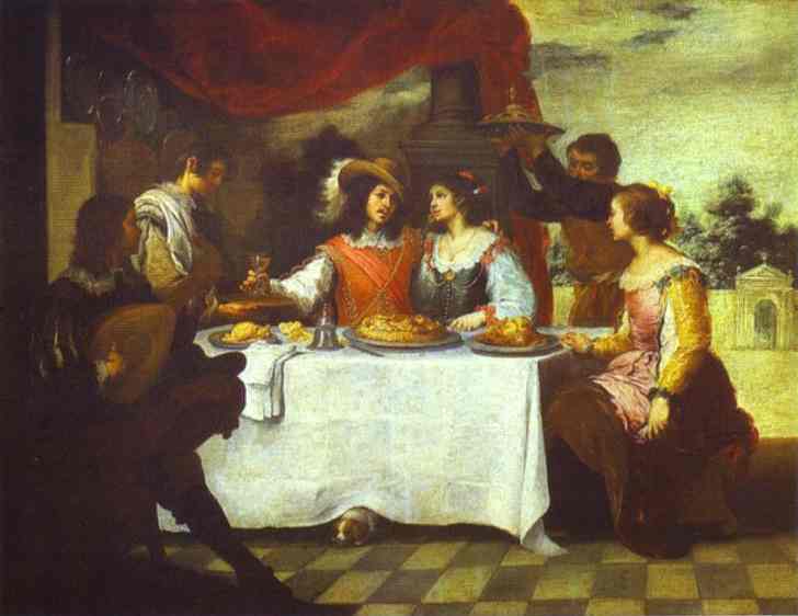 The Prodigal Son Feasting with Courtesans, 1660 - Бартоломе Эстебан Мурильо