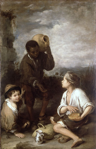 Two Peasant Boys and a Negro Boy, 1660 - Bartolomé Esteban Murillo