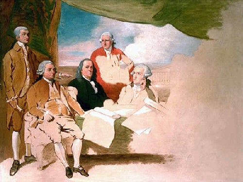 American Commissioners of the Preliminary Peace Negotiations with Great Britain, 1783 - Бенджамін Вест