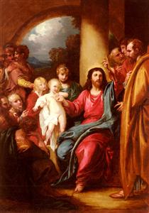 Christ Showing A Little Child As The Emblem Of Heaven - 本杰明·韦斯特