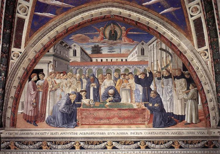 Funeral of St. Augustine, 1464 - 1465 - Benozzo Gozzoli