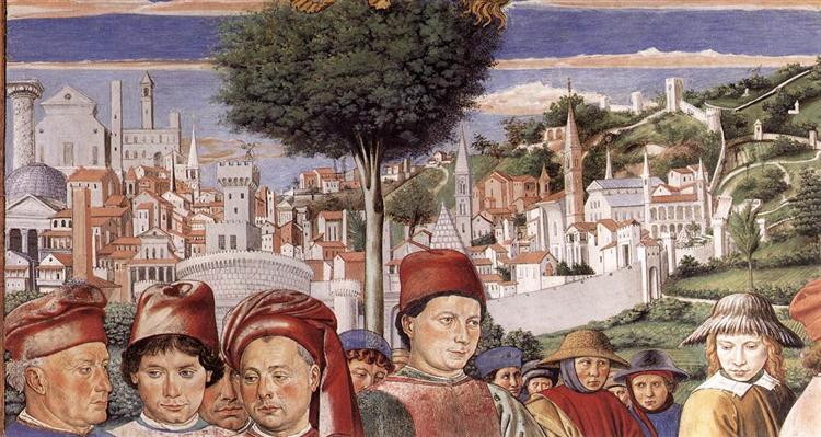 St. Augustine Departing for Milan (detail), 1464 - 1465 - 貝諾佐·戈佐利