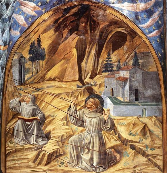 Stigmatization of St. Francis, 1452 - Беноццо Гоццоли