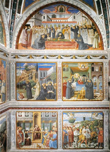 View of the Right Hand Wall of the Chapel, 1464 - 1465 - Benozzo Gozzoli