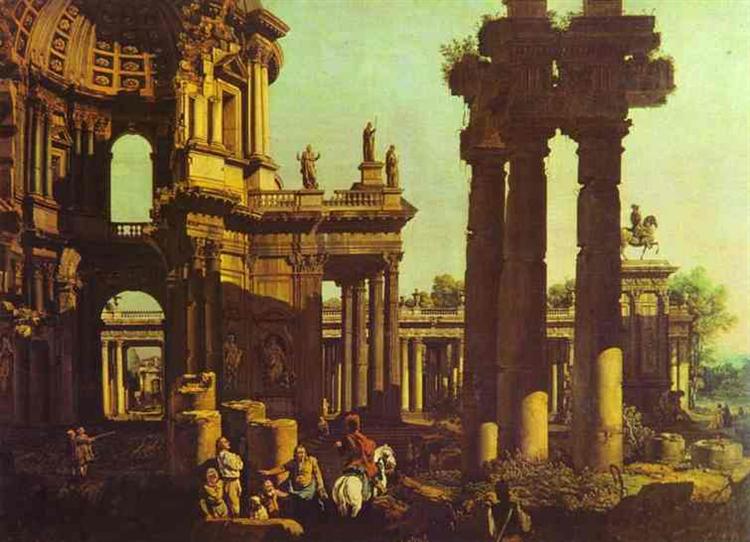 Ruines d'un temple - Bernardo Bellotto