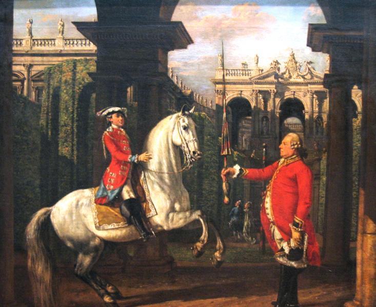 Spanish riding school, 1773 - Бернардо Беллотто