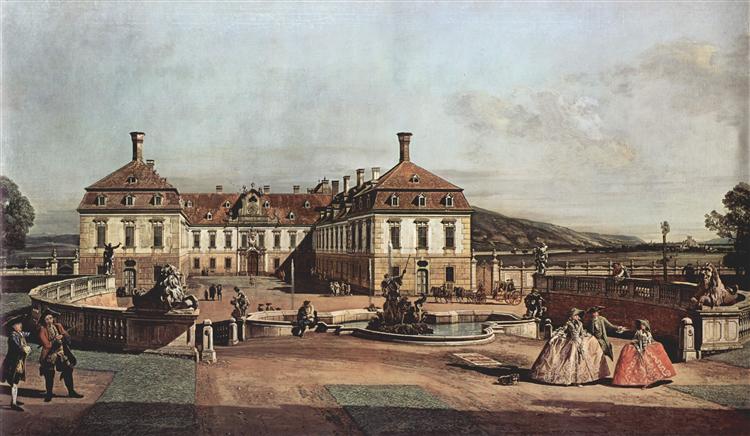 The imperial summer residence Schloss Hof, courtyard, 1758 - 贝纳多·贝洛托