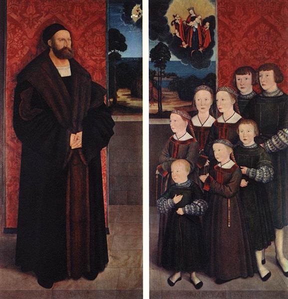 Portrait of Conrad Rehlinger and his Children, 1517 - Bernhard Strigel