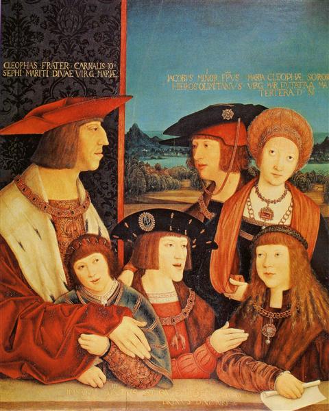 Portrait of Emperor Maximilian and His Family, 1515 - Бернхард Штрігель