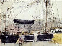 Boat on the Quay - Berthe Morisot