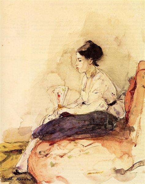 On the Sofa, 1871 - Берта Моризо