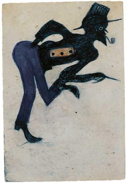 Untitled (Man in Blue Pants), c.1939 - Bill Traylor