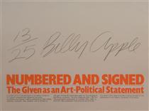 Numbered and Signed - Billy Apple