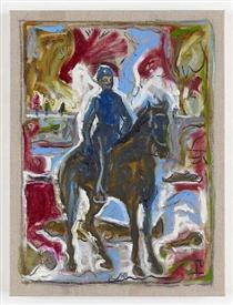 Lt. Sydney A. Cloman, First Infantry, on His Horse on the Wounded Knee Battleground - Billy Childish
