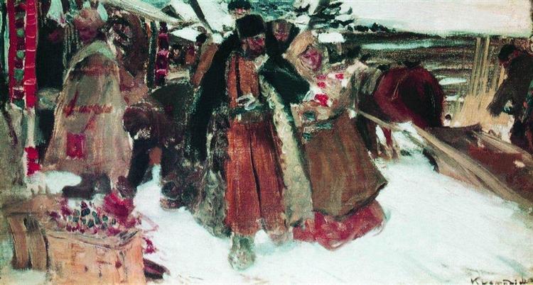 At marketplace, 1902 - 1903 - Boris Koustodiev