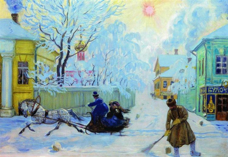 Морозный день, 1913 - Борис Кустодиев