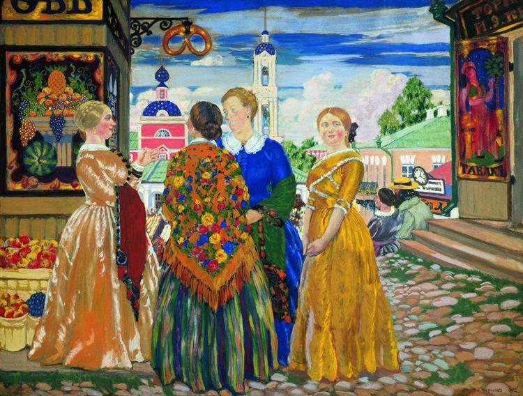 Merchant Wives, 1912 - Борис Кустодієв