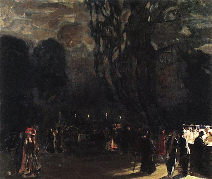 Ночной Париж, 1909 - Борис Кустодиев