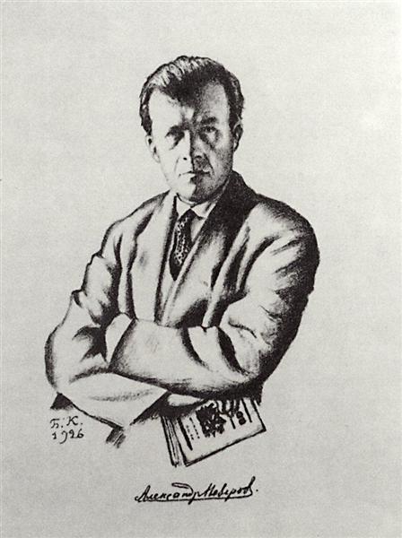 Portrait of A.S. Neverov, 1926 - Boris Michailowitsch Kustodijew