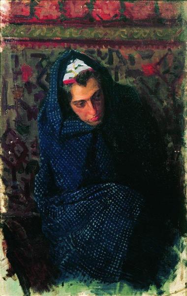 Portrait of a Woman - Boris Koustodiev