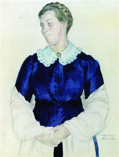 Портрет Елизаветы Михайловны Боткиной, 1912 - Борис Кустодиев