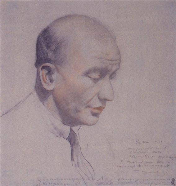 Portrait of F.F. Notgaft, 1921 - Борис Кустодієв