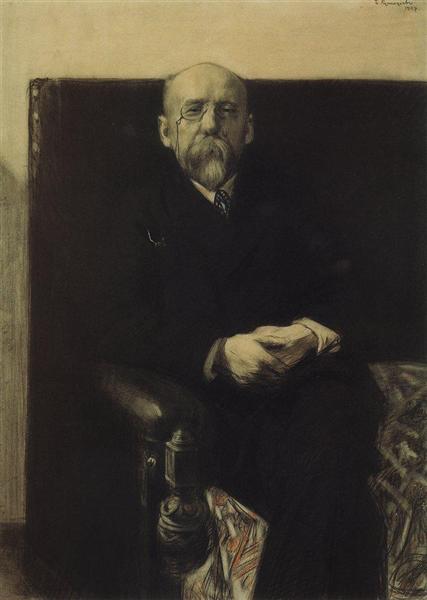 Portrait of F.K. Sologub, 1907 - Boris Kustodiev