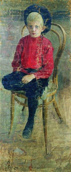 Portrait of Gury Nikolaevich Smirnov, a cousin of the artist, 1898 - Boris Michailowitsch Kustodijew