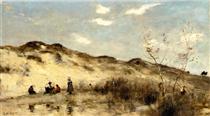A Dune at Dunkirk - Jean-Baptiste Camille Corot