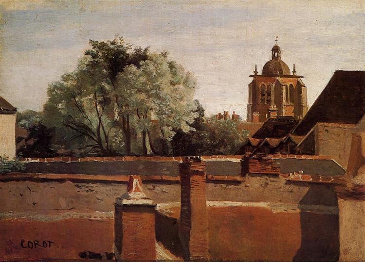 Bell Tower of the Church of Saint Paterne at Orleans, 1840 - 1845 - Camille Corot