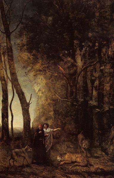 Dante and Virgil, 1859 - Каміль Коро