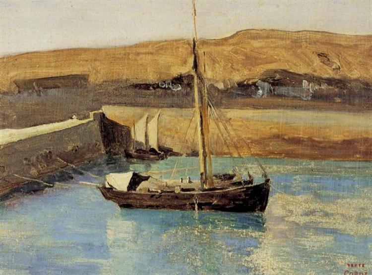 Honfleur Fishing Boat, c.1830 - Jean-Baptiste Camille Corot