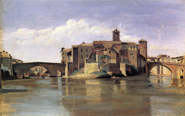 Island of San Bartolommeo, 1826 - 1828 - Jean-Baptiste Camille Corot