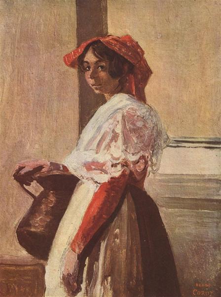 Итальянка с кружкой, 1826 - 1828 - Камиль Коро